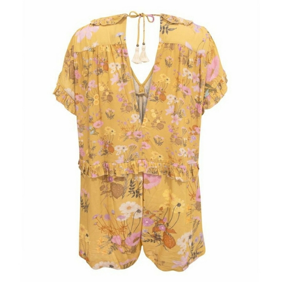 Wild Bloom Romper Play Suit Mustard Spell Designs XS saffron yellow - Picture 8 of 16